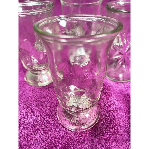 Vintage Brockway Glass Atomic Starburst Pattern Juice Glass Misc Glasses Lot 7 - Picture 4 of 11